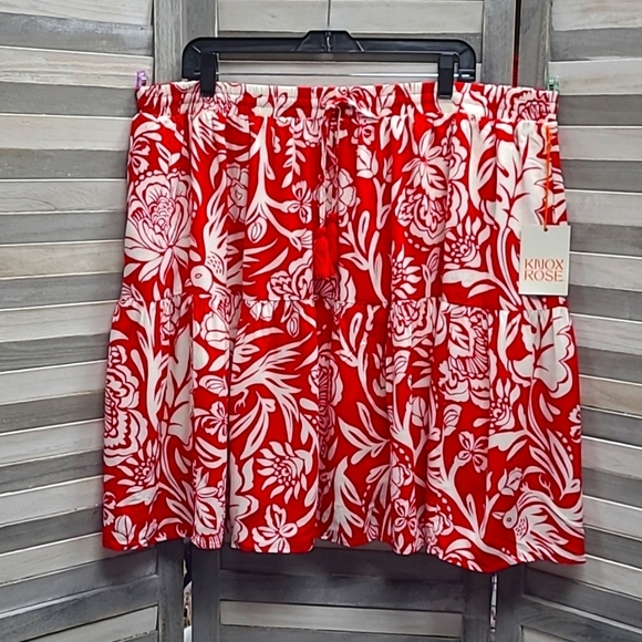 Women's Mini Tiered a-Line Skirt | Knox Rose | 1X - Picture 1 of 9